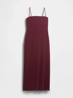 Velvet Square-Neck Maxi Dress