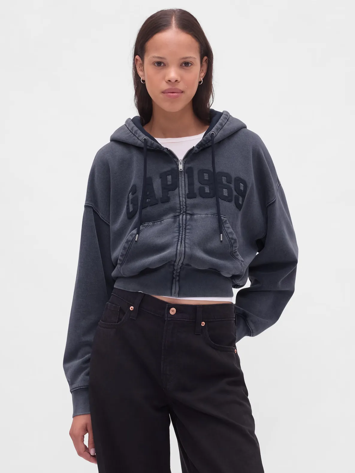 VintageSoft 1969 Logo Zip Hoodie
