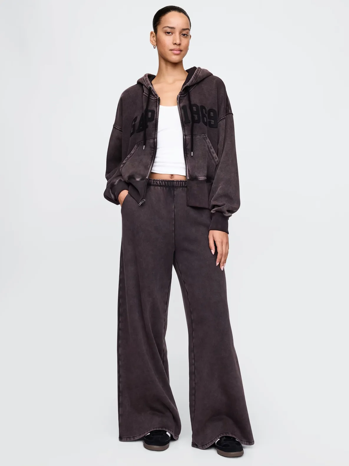 VintageSoft Baggy Wide-Leg Sweatpants