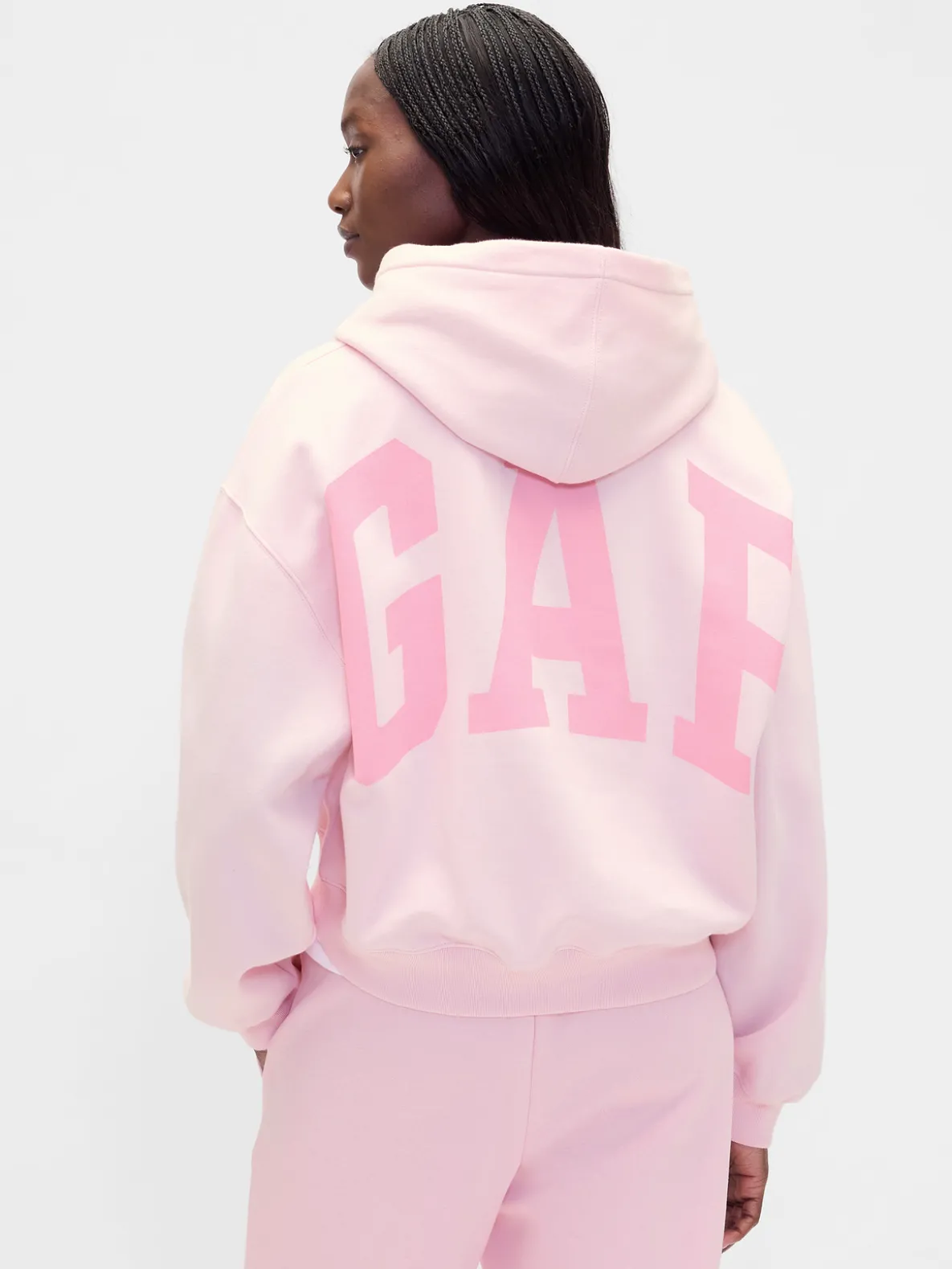 VintageSoft Crop Logo Hoodie