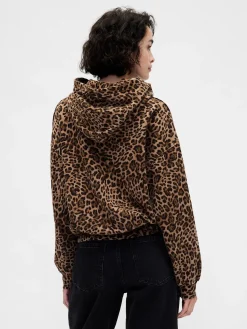 VintageSoft Crop Logo Hoodie