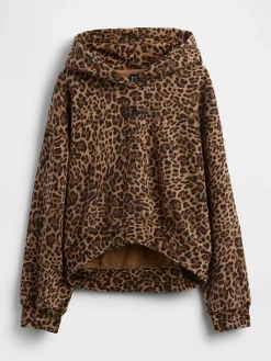VintageSoft Crop Logo Hoodie