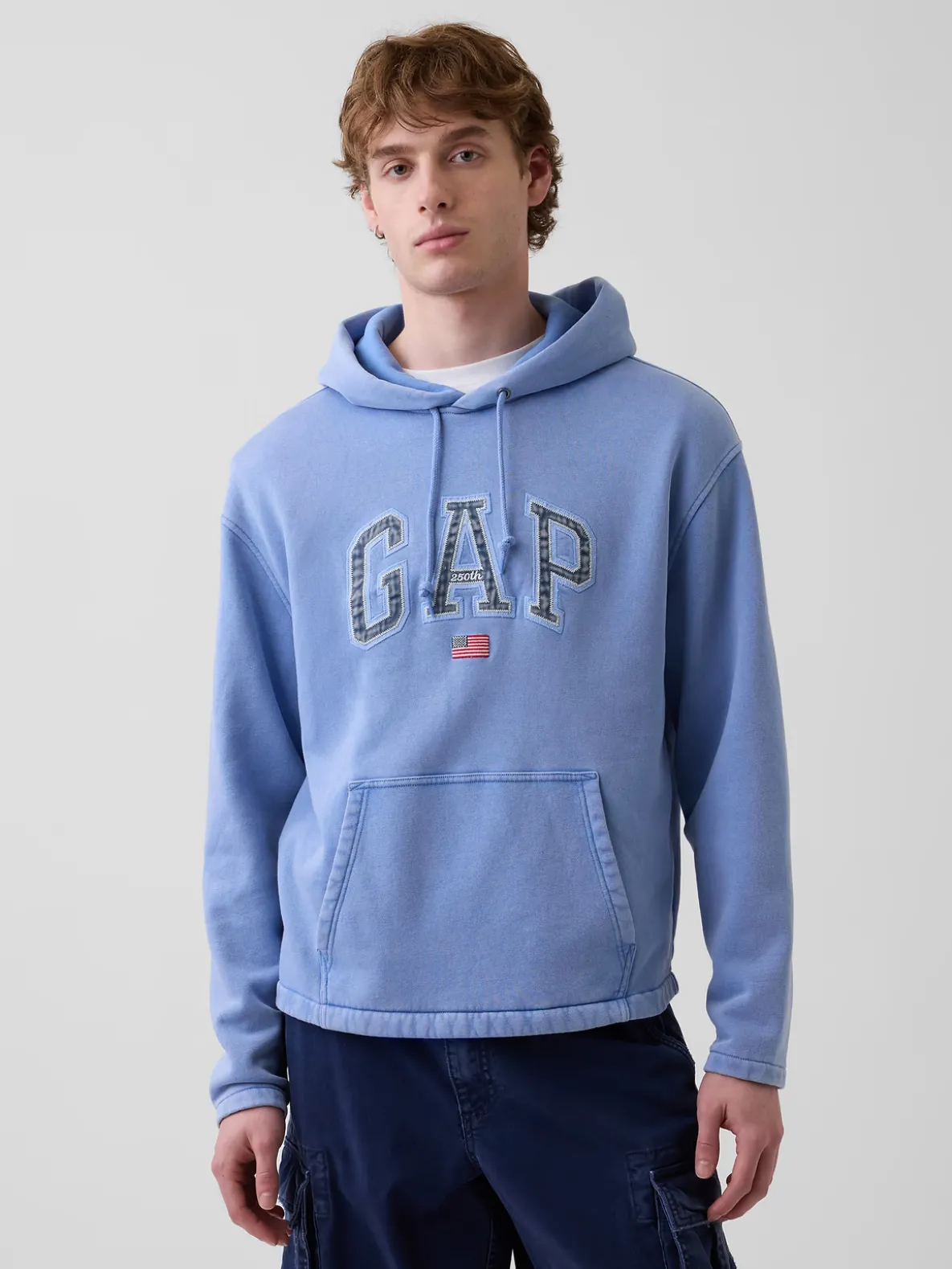 VintageSoft Oversized Americana Logo Hoodie