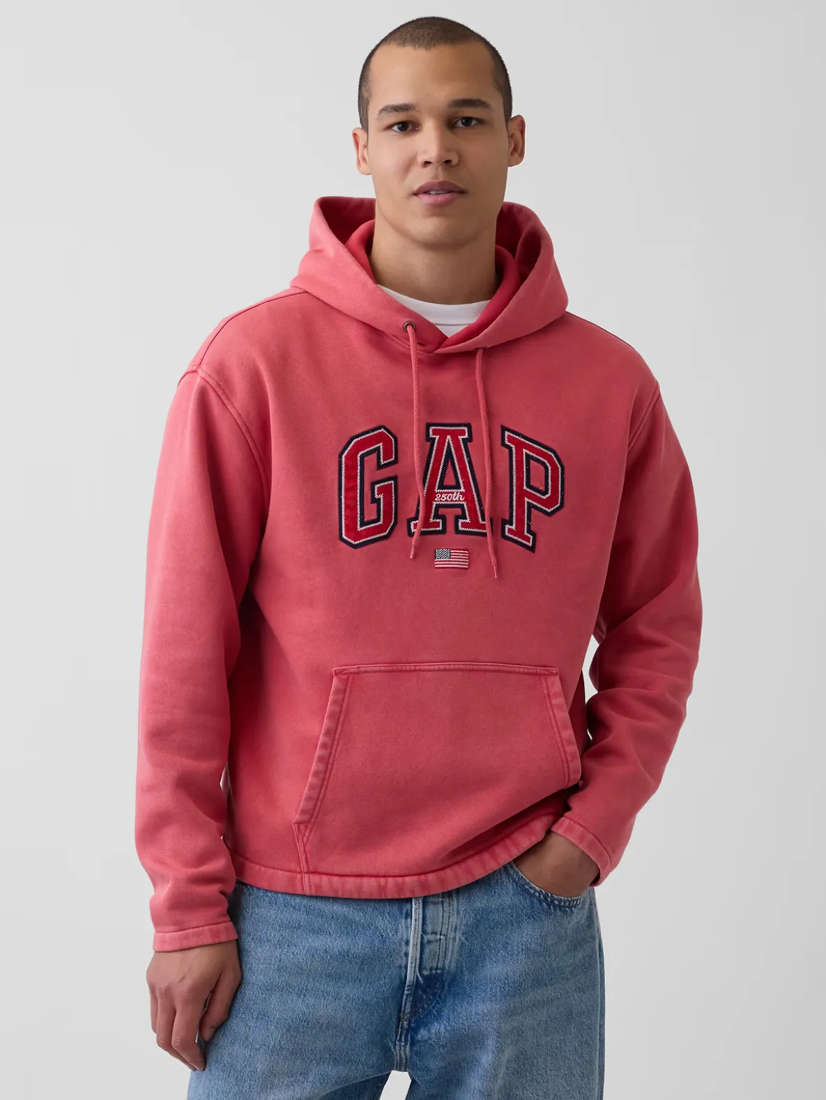 VintageSoft Oversized Americana Logo Hoodie