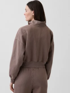 VintageSoft Oversized Half-Zip Wedge Pullover