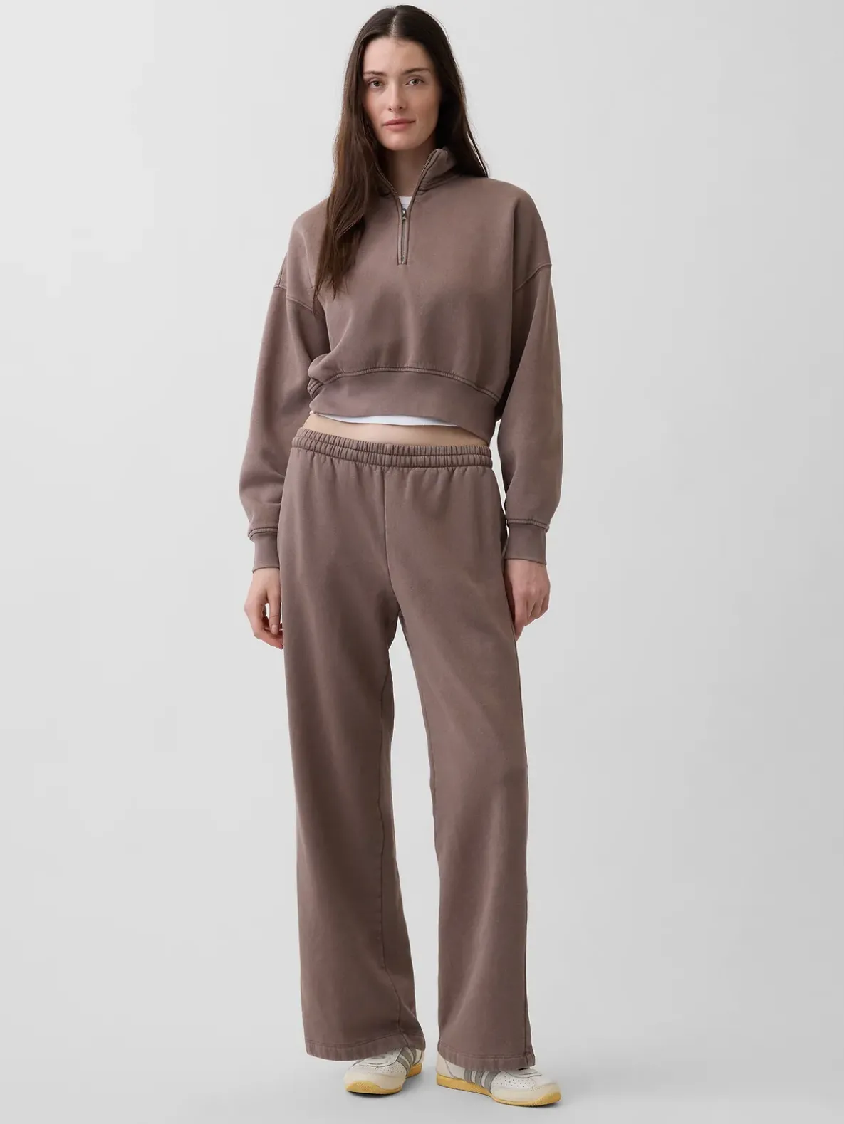 VintageSoft Oversized Half-Zip Wedge Pullover