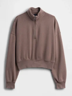 VintageSoft Oversized Half-Zip Wedge Pullover