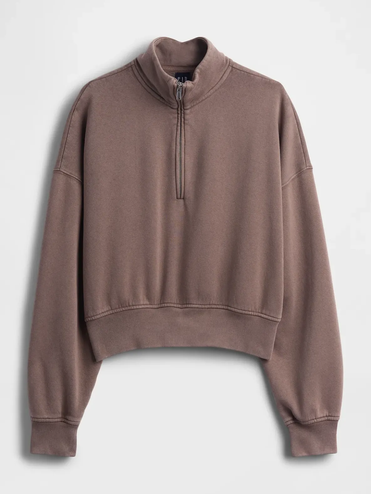 VintageSoft Oversized Half-Zip Wedge Pullover
