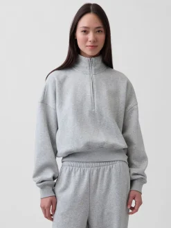 VintageSoft Oversized Half-Zip Wedge Pullover