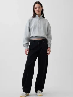 VintageSoft Oversized Half-Zip Wedge Pullover