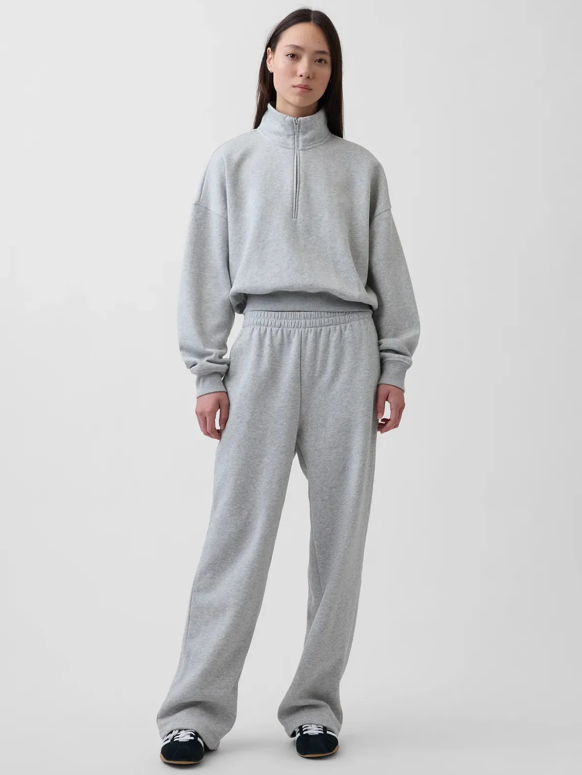 VintageSoft Oversized Half-Zip Wedge Pullover