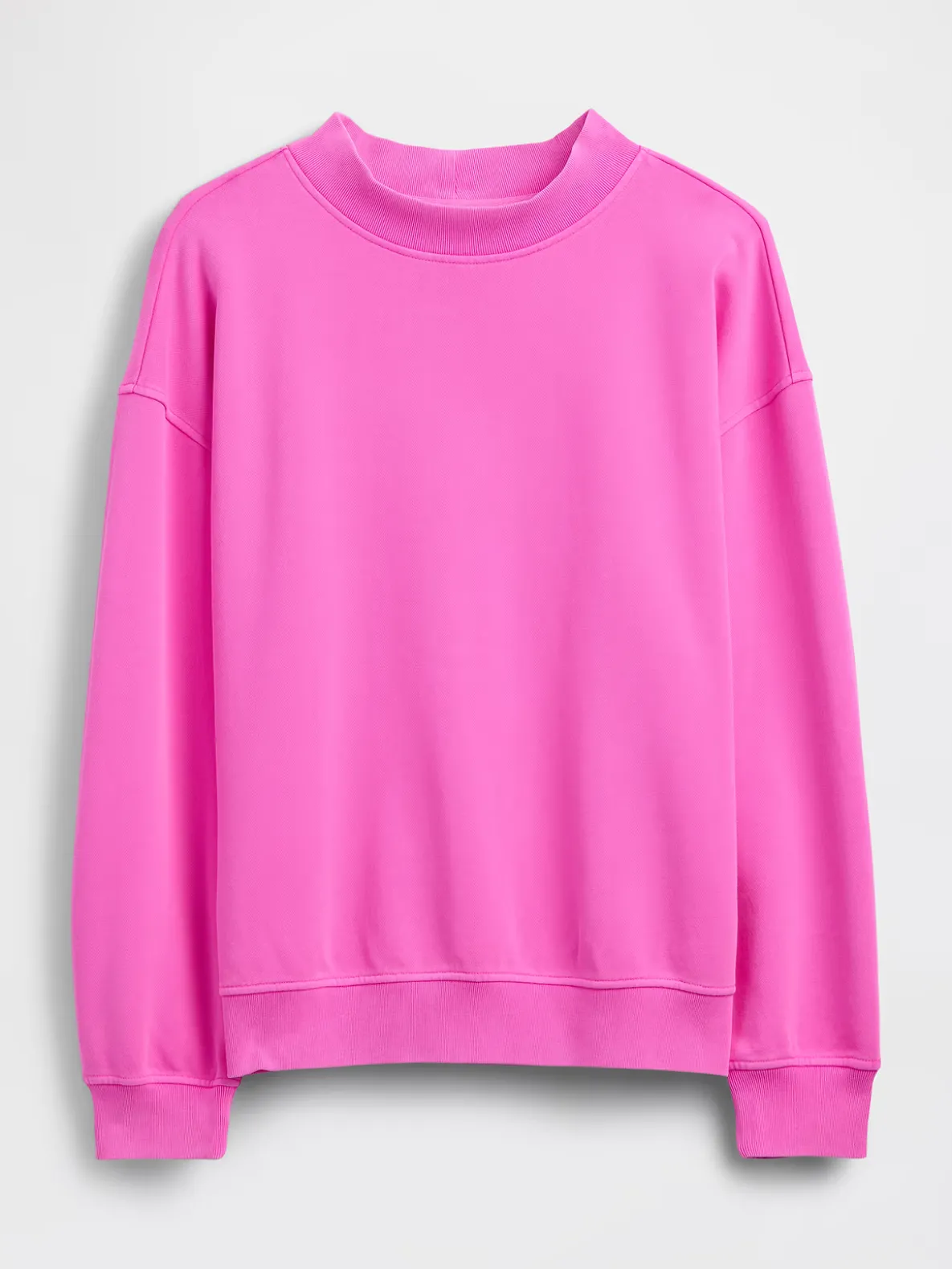 VintageSoft Oversized Mockneck Tunic Sweatshirt