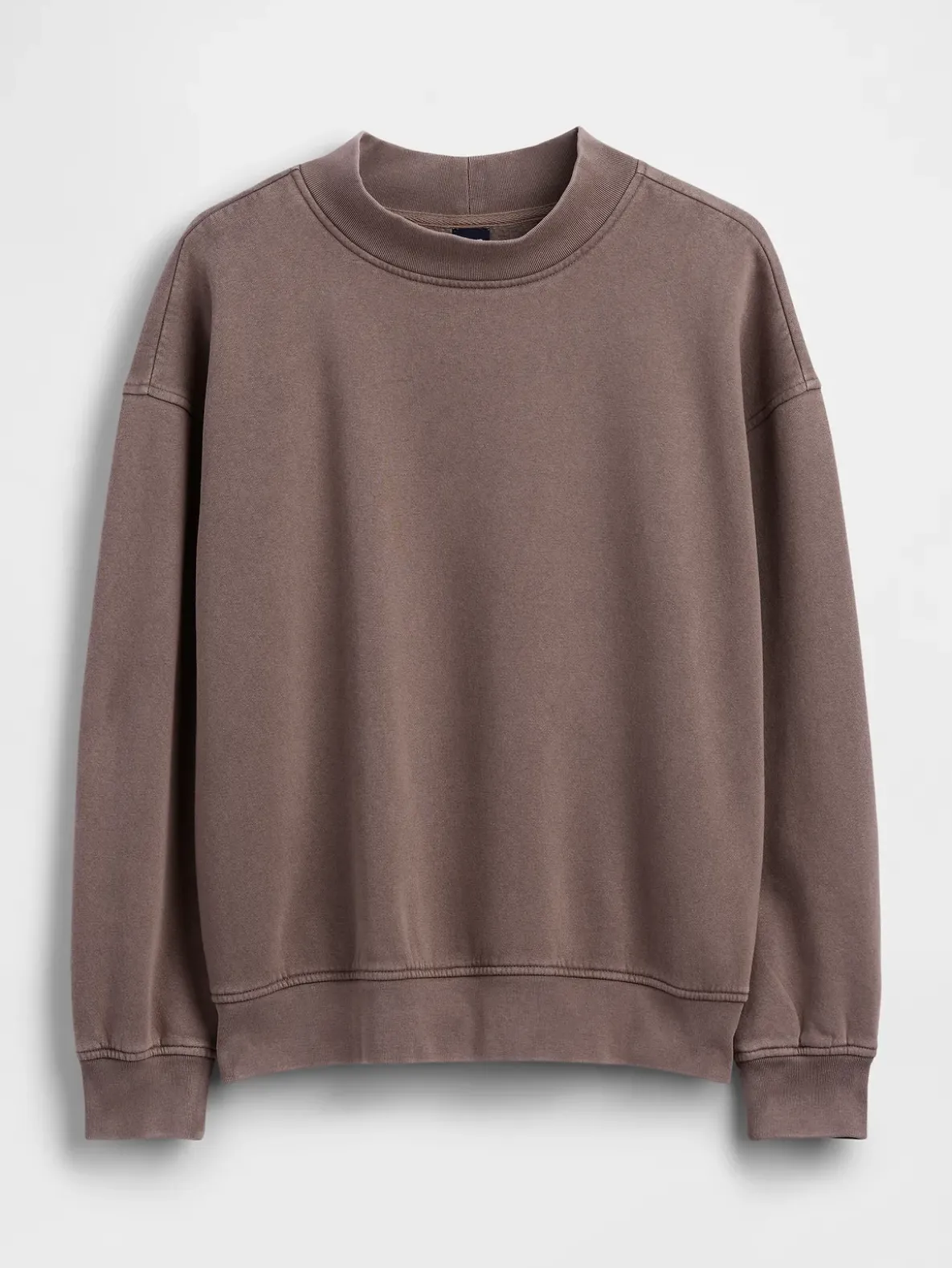VintageSoft Oversized Mockneck Tunic Sweatshirt