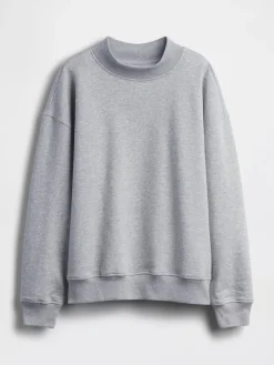 VintageSoft Oversized Mockneck Tunic Sweatshirt