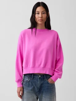 VintageSoft Oversized Split-Hem Sweatshirt