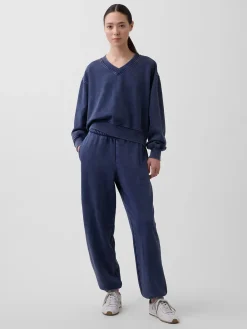VintageSoft Oversized V-Neck Sweatshirt
