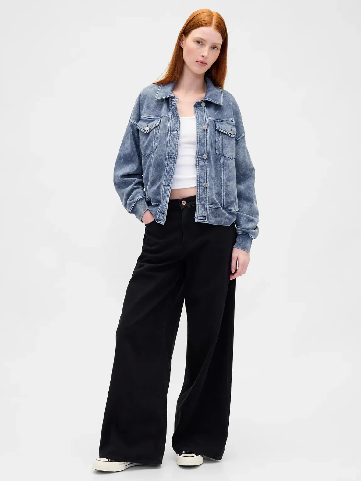 VintageSoft Relaxed Icon Sweatshirt Jacket