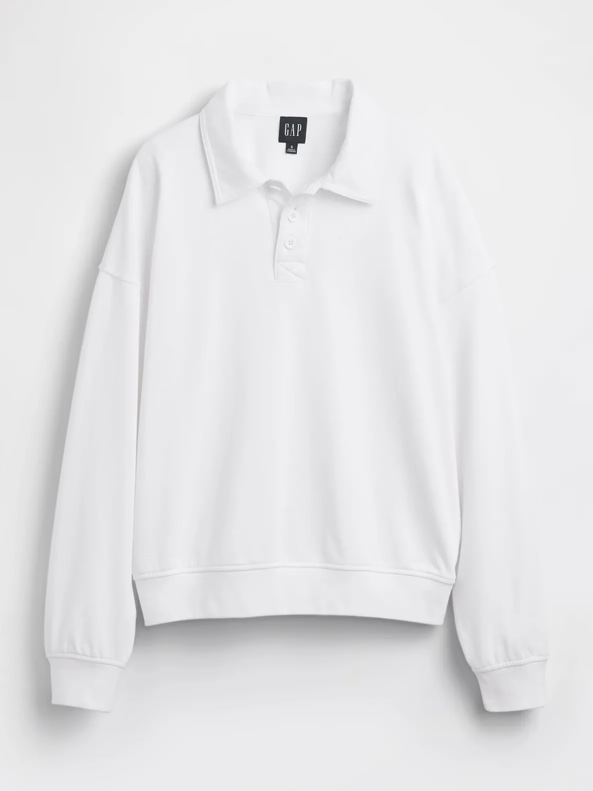 VintageSoft Terry Oversized Polo Sweatshirt