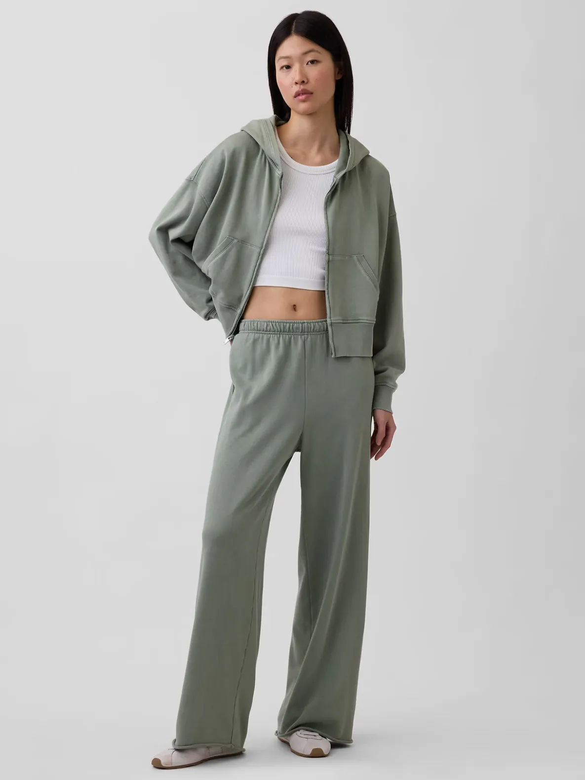 VintageSoft Terry Wide-Leg Sweatpants