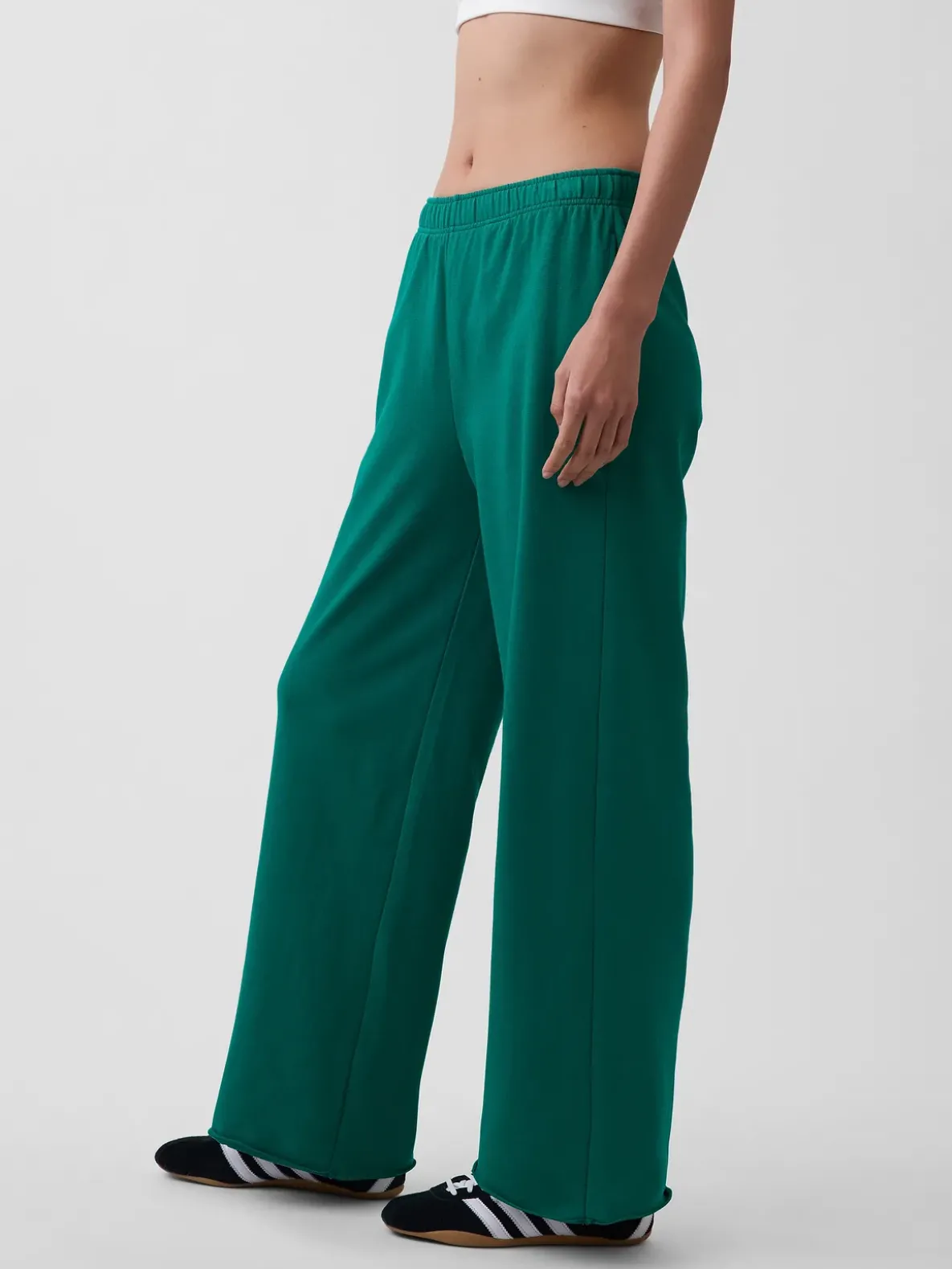 VintageSoft Terry Wide-Leg Sweatpants