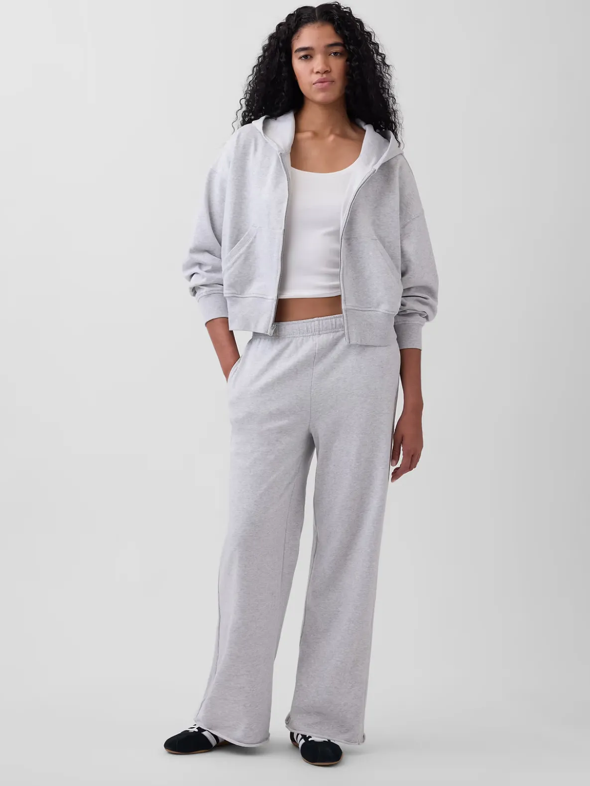 VintageSoft Terry Wide-Leg Sweatpants