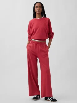 VintageSoft Terry Wide-Leg Sweatpants