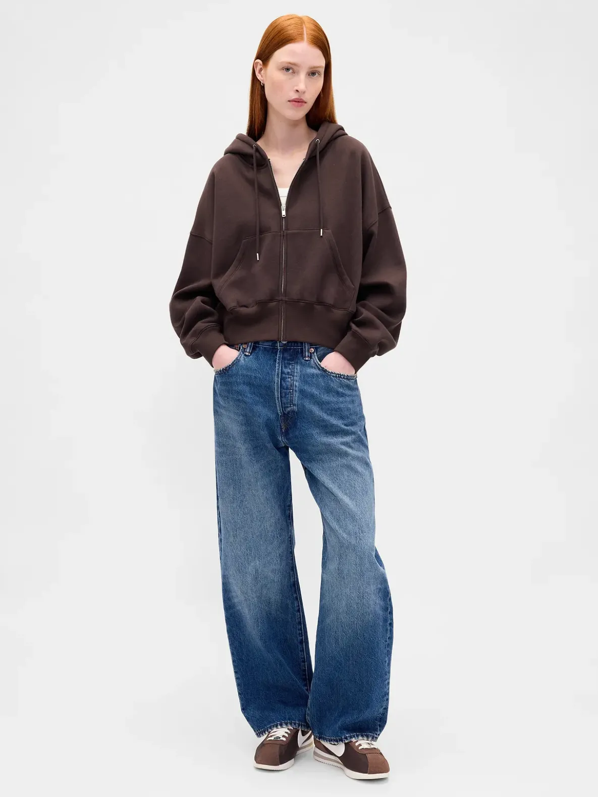 VintageSoft Wedge Zip Hoodie