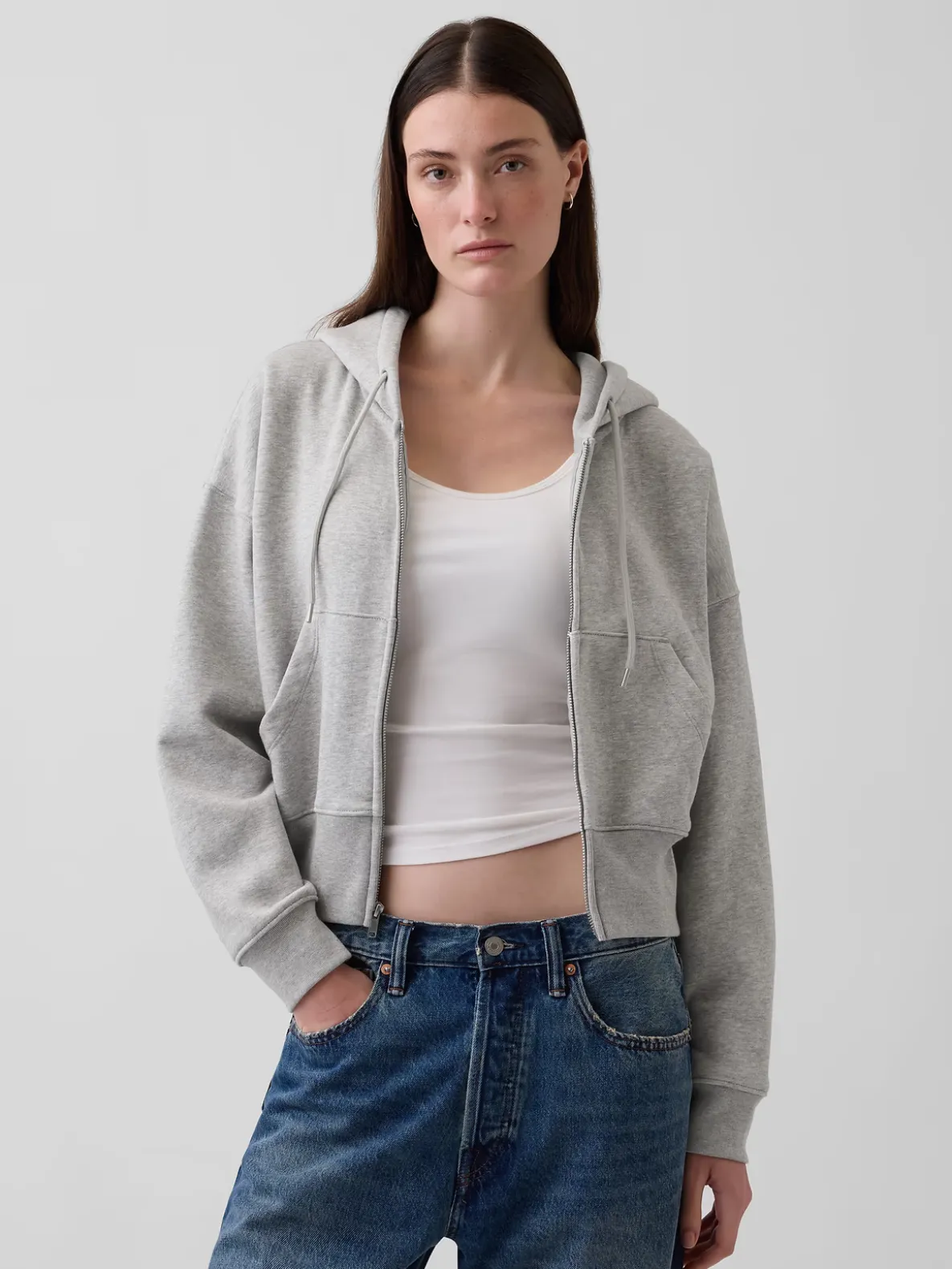 VintageSoft Wedge Zip Hoodie