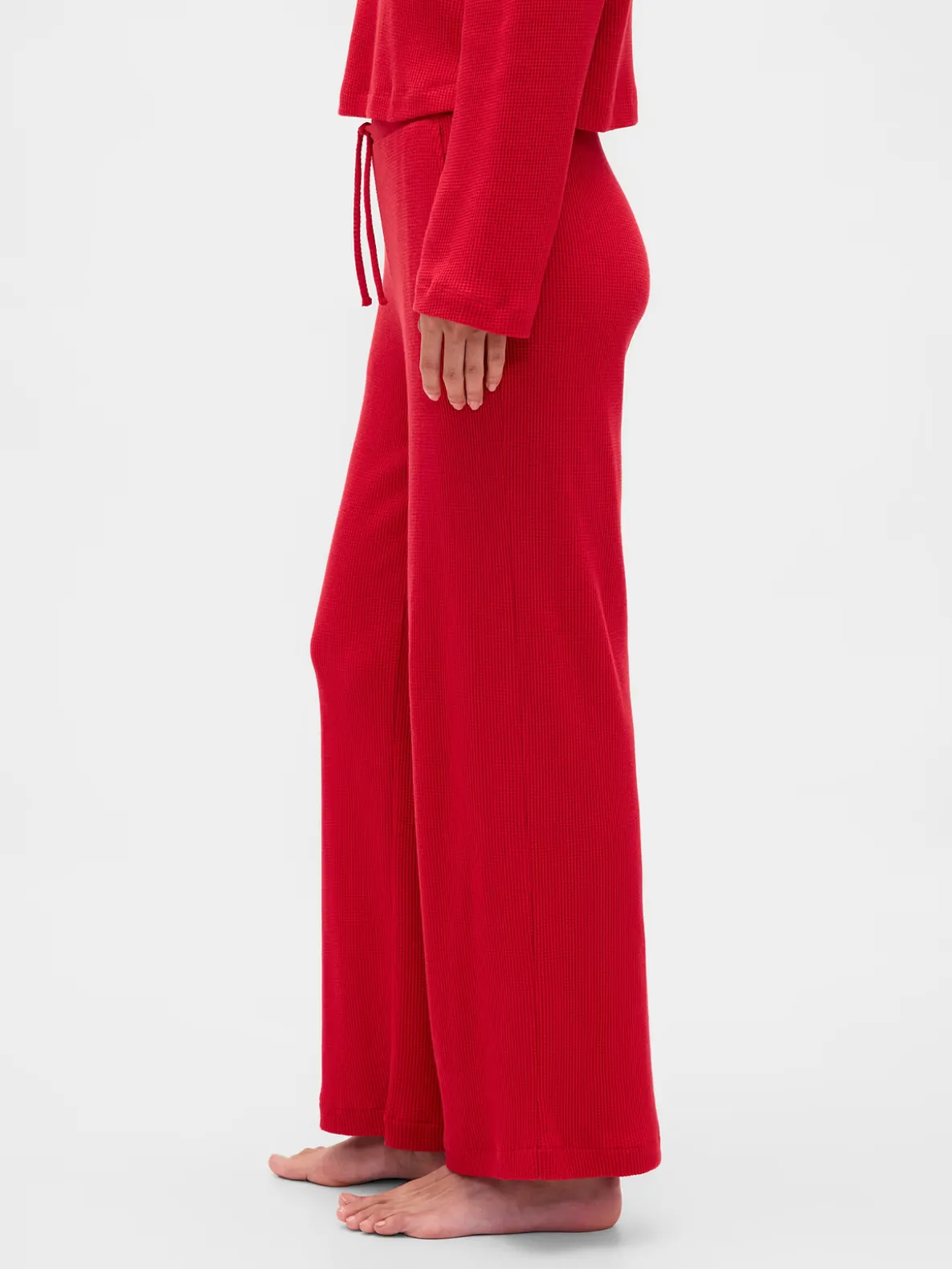 Waffle Wide-Leg PJ Pants