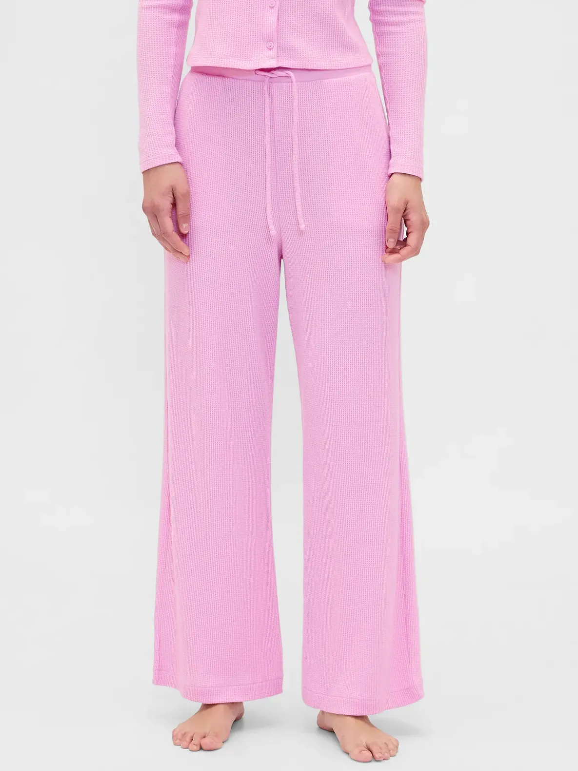 Waffle Wide-Leg PJ Pants