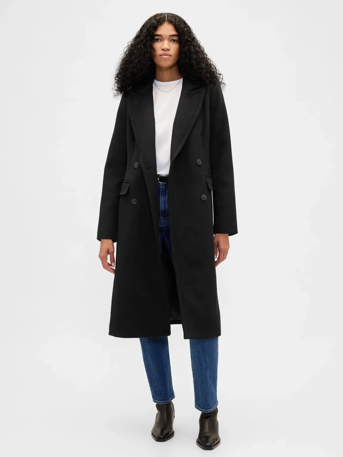 Wool-Blend Chesterfield Coat