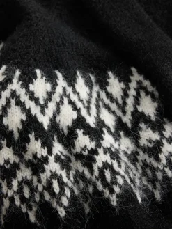 Wool-Blend Fair Isle Shawl Cardigan