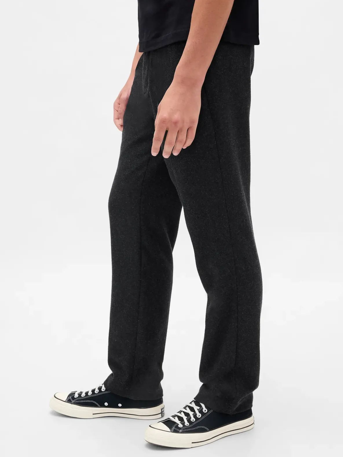 Wool-Blend Relaxed Straight Trousers