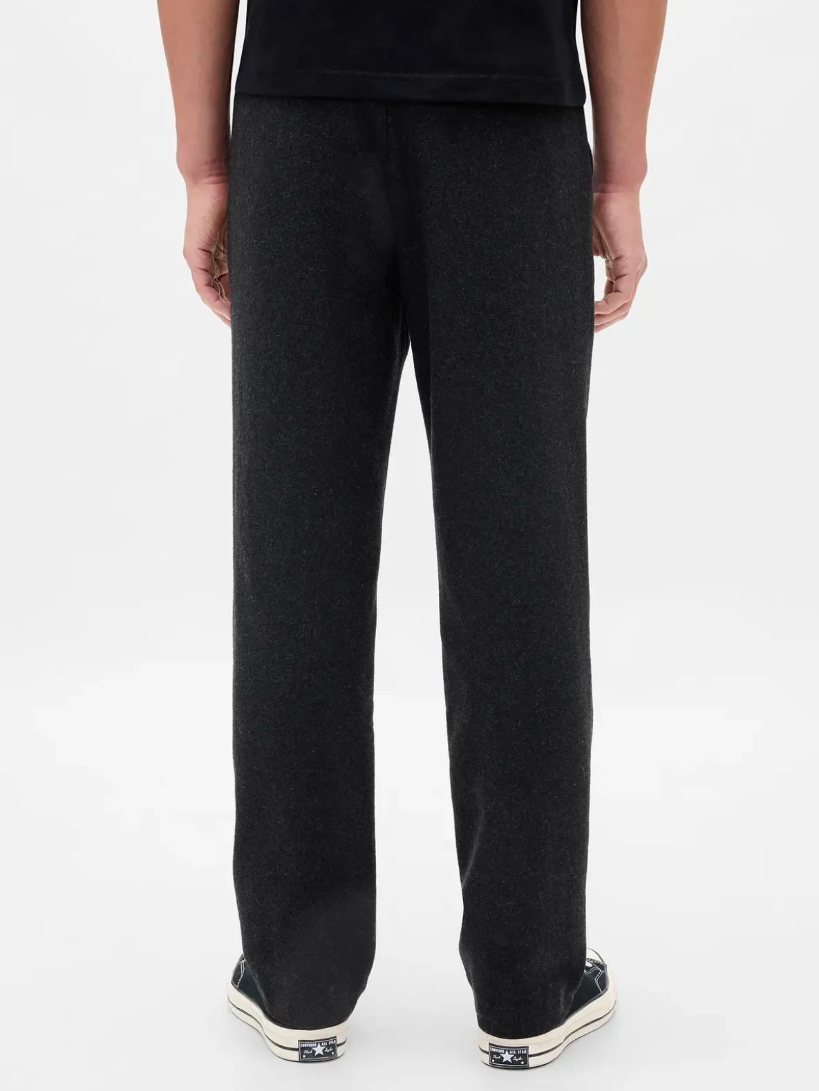 Wool-Blend Relaxed Straight Trousers