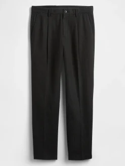 Wool-Blend Relaxed Straight Trousers