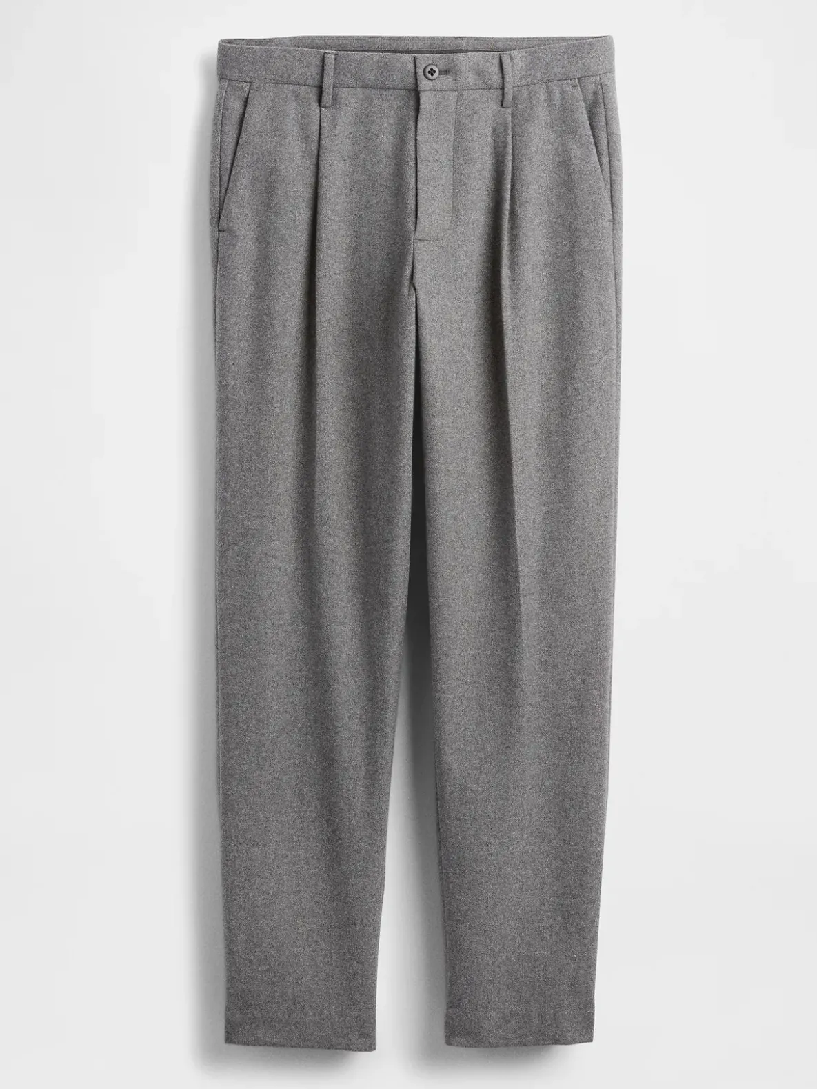 Wool-Blend Relaxed Straight Trousers