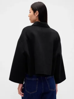 Wool-Blend Swing Jacket