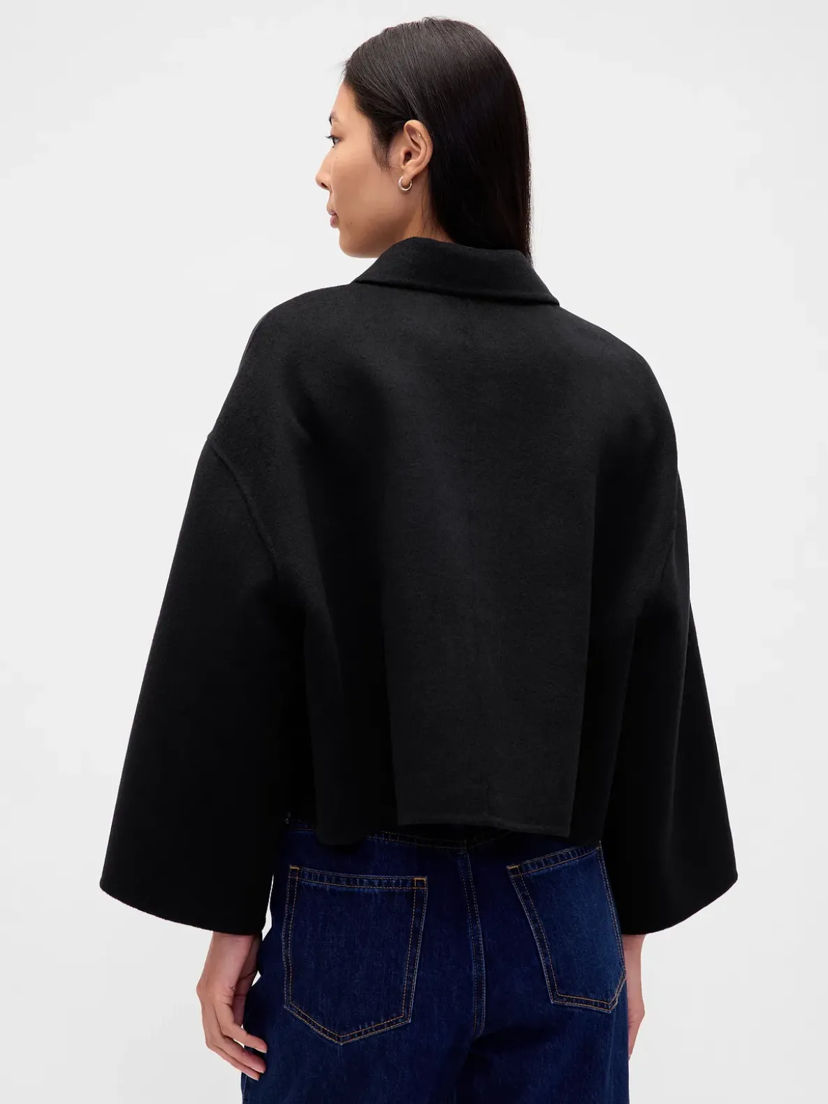 Wool-Blend Swing Jacket