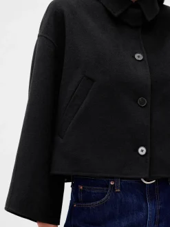 Wool-Blend Swing Jacket