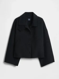 Wool-Blend Swing Jacket