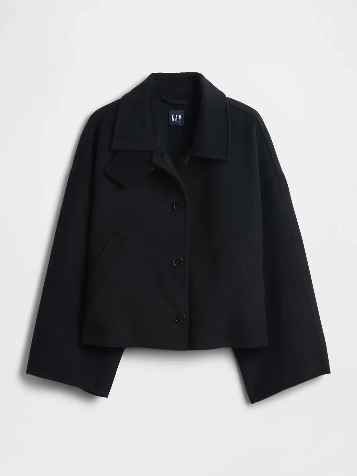 Wool-Blend Swing Jacket