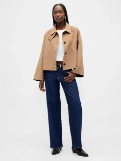 Wool-Blend Swing Jacket