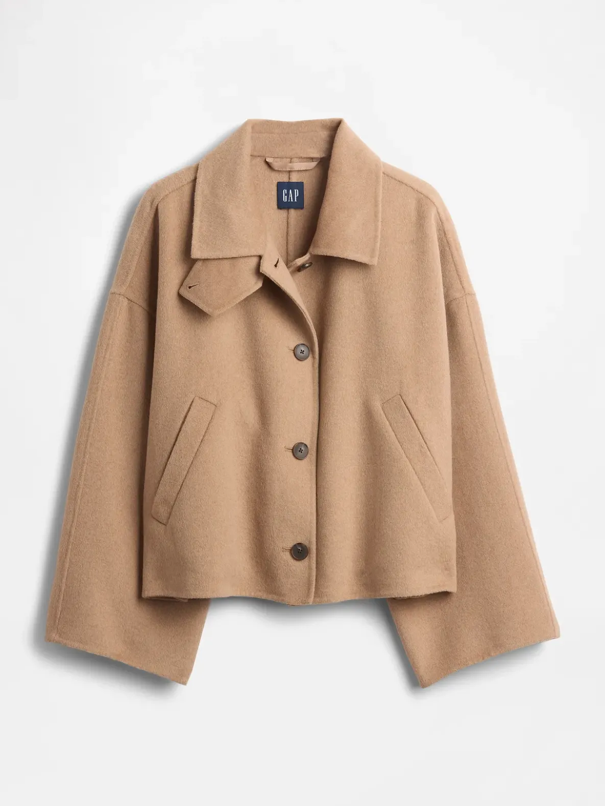 Wool-Blend Swing Jacket