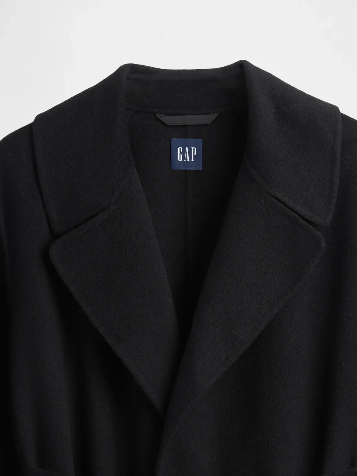 Wool-Blend Wrap Coat