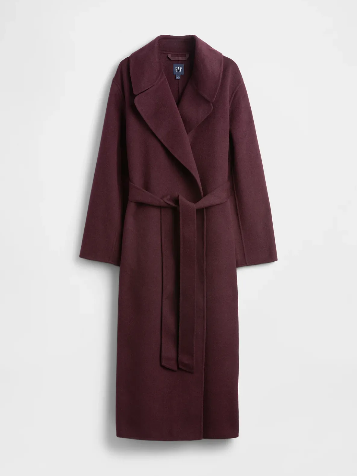 Wool-Blend Wrap Coat