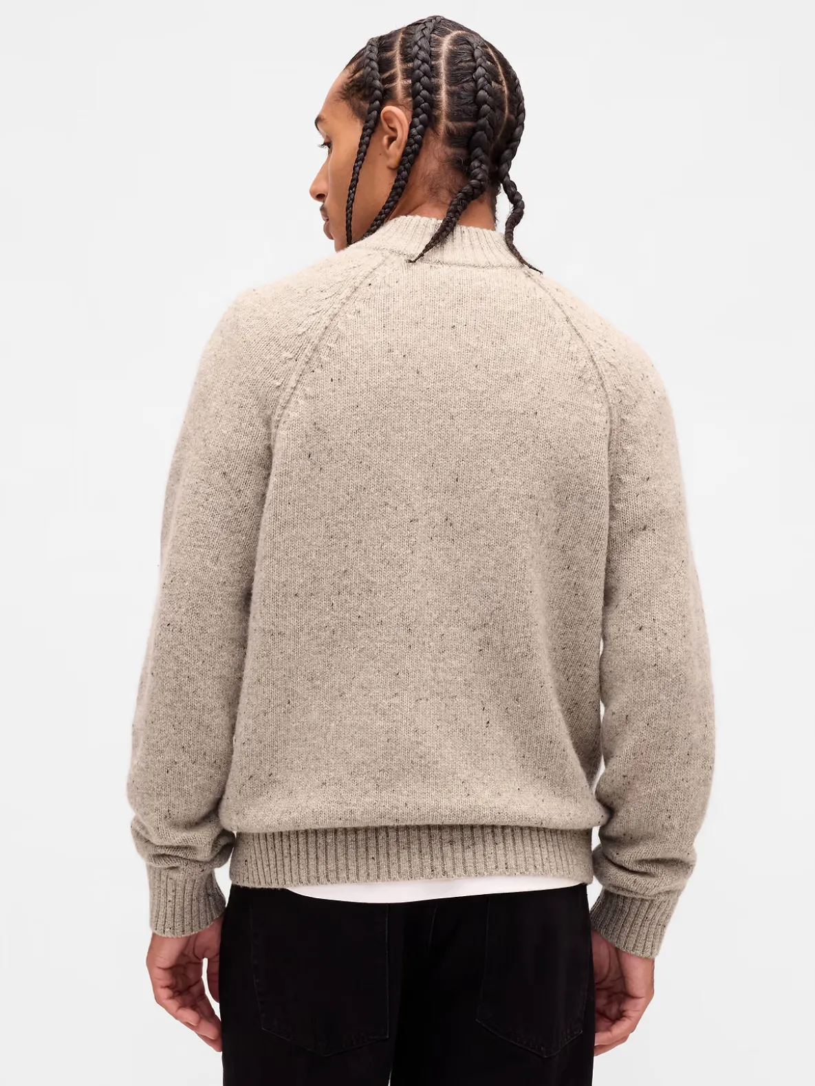 Wool-Blend Zip Cardigan Sweater