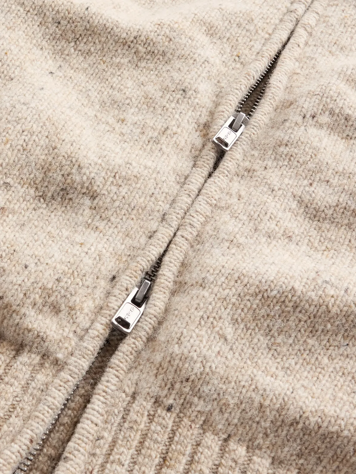 Wool-Blend Zip Cardigan Sweater