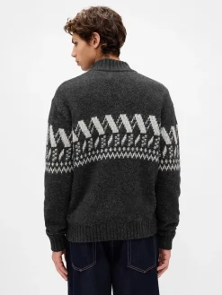 Wool-Blend Zip Cardigan Sweater