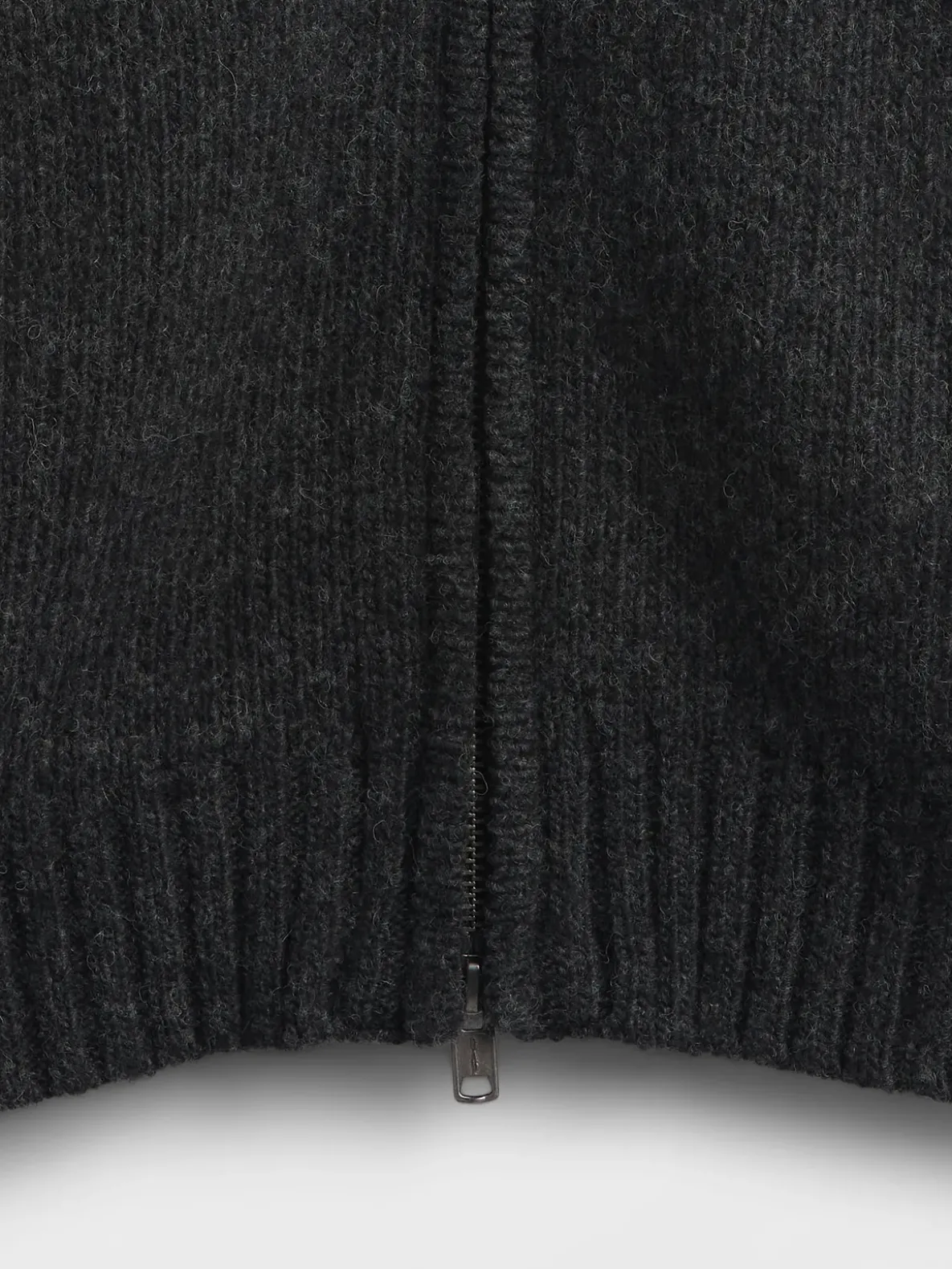 Wool-Blend Zip Cardigan Sweater